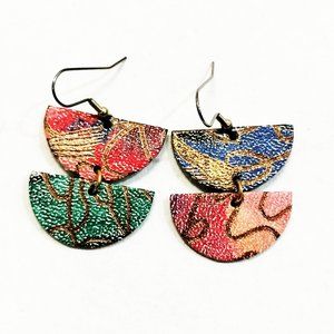 Flourish Leather Demi Luna Earrings